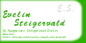 evelin steigervald business card